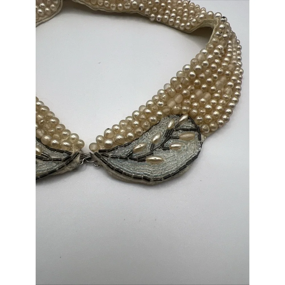 Vintage Pearl Beaded Collar‎